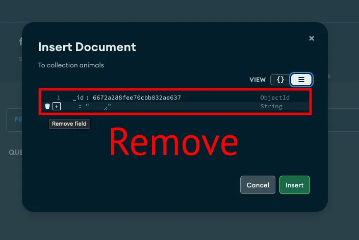 Remove Existing Fields